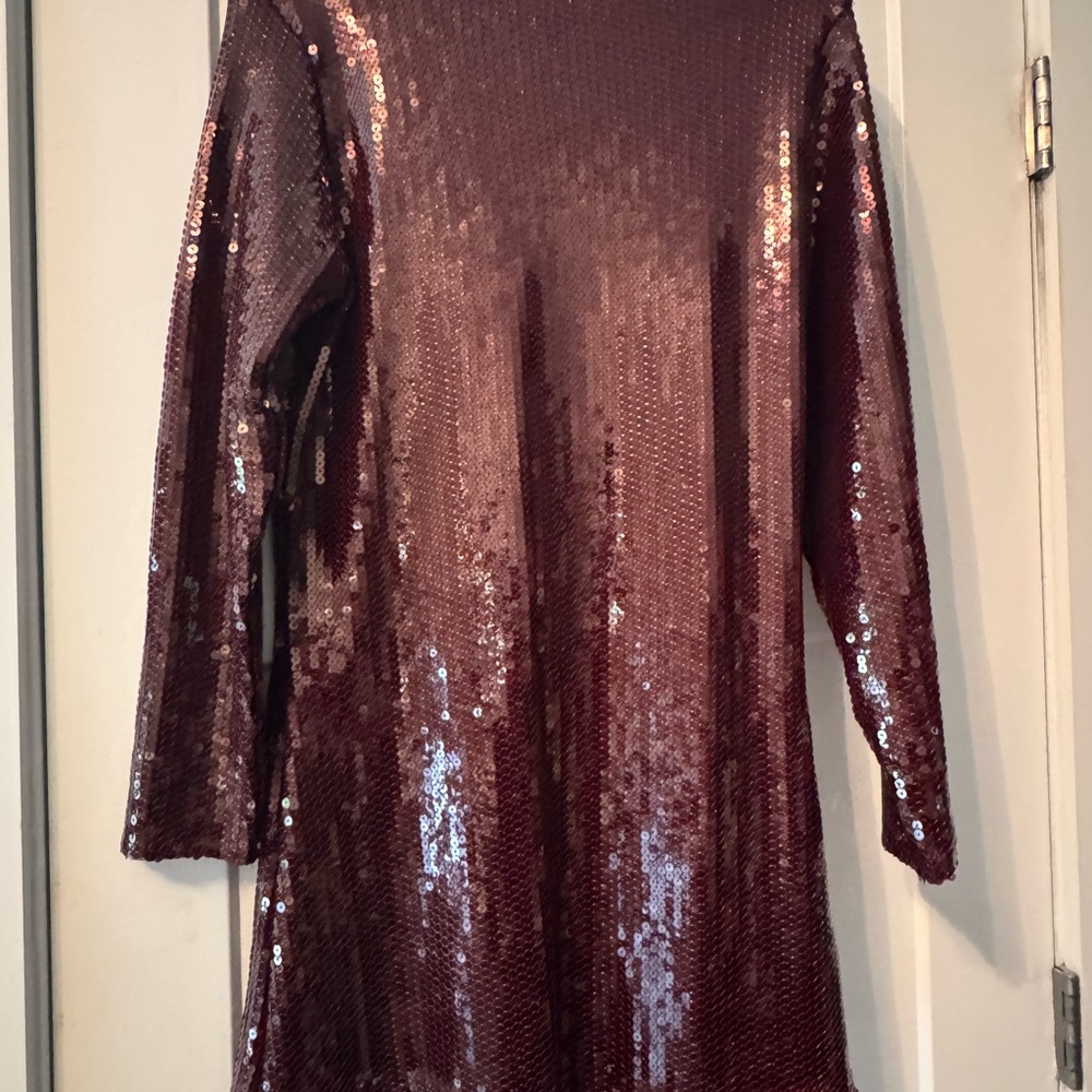 Sequin Long Sleeve Dress